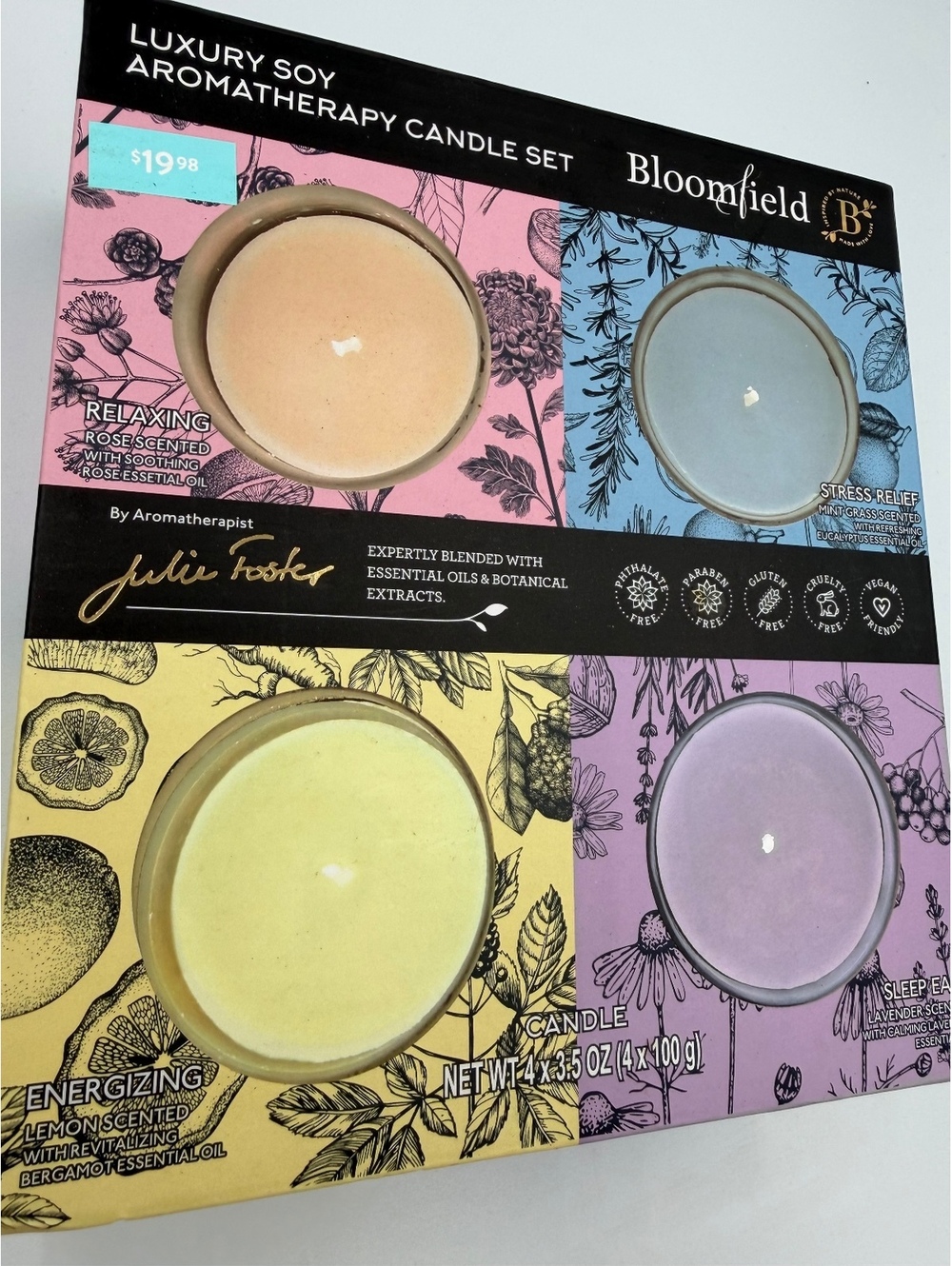 Bloomfield Luxury Soy Aromatherapy Candle Set